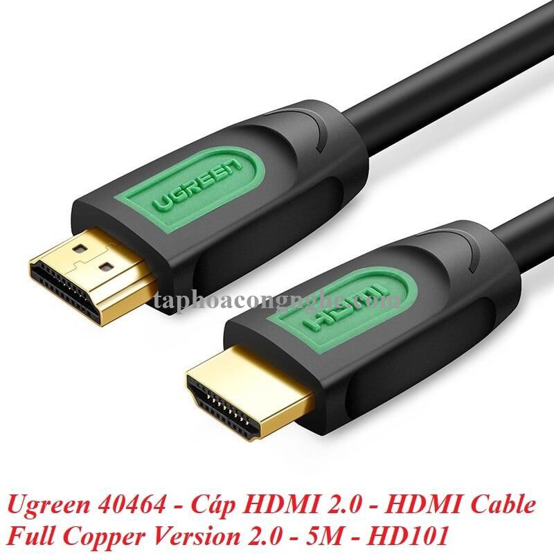Ugreen 40464 5M màu Đen Cáp tín hiệu HDMI chuẩn 1.4 hỗ trợ phân giải 4K * 2K HD101 30040464